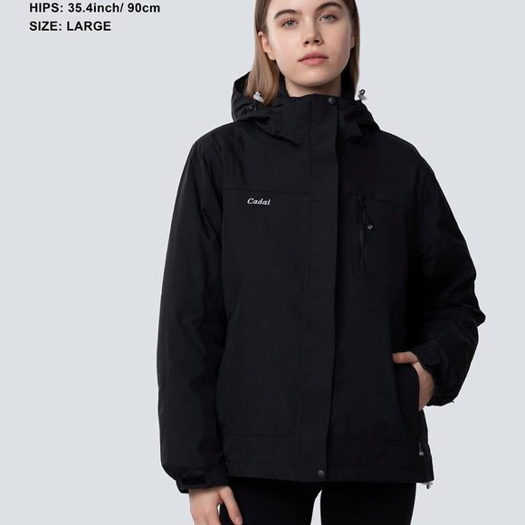 Cadai Women's Heated‎ Jacket with Battery Waterproof - Picture 8 of 12